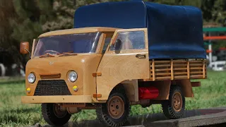 How to make UAZ 3303 "Tadpole" Truck Out of Wood | ASMR Woodworking