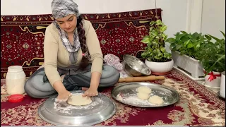 Cooking special and delicious bread for breakfast/rural life