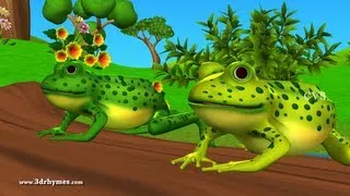 Five little Speckled Frogs - 3D Animation English Nursery rhyme for chlidren