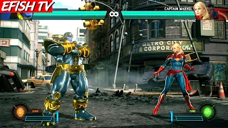 Thanos & Hulk vs Captain Marvel & Doctor Strange (Hardest AI) - Marvel vs Capcom: Infinite