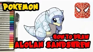 How to draw Alolan Sandshrew | Pokemon
