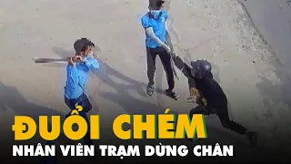 Trích xuất camera, truy bắt nhóm rượt chém nhân viên trạm dừng chân