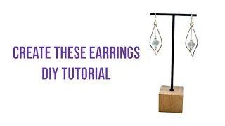 Create these wire frame and beaded dangle earrings - DIY Tutorial - step by step instructions