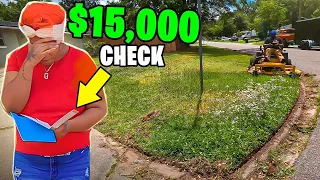 I gave $15,000 to a STRUGGLING mom who’s 6 year old daughter has CANCER + FREE lawn care *Emotional