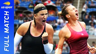 Victoria Azarenka vs Simona Halep in a three-set thriller! | US Open 2015 Quarterfinal