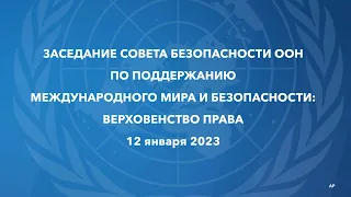 Заседание Совета Безопасности ООН: ВЕРХОВЕНСТВО ПРАВА | LIVE