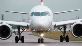 The BEST SOUND in Aviation!? Swiss A220 Loud Departure Manchester Airport