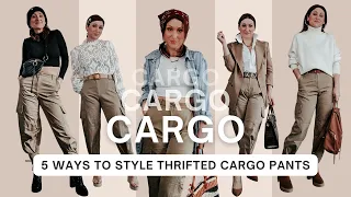 5 Ways To Style Thrifted Cargo Pants | Outfit Ideas