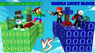 MINI GAME : DELTA VS OMEGA LUCKY BLOCK BEDWARS ** THỬ THÁCH T GAMING SINH TỒN TRÊN ĐẢO LUCKY BLOCK ?