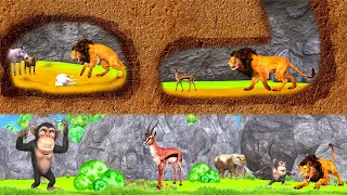 अंडरग्राउंड सीक्रेट हाउस हिंदी कहानियाँ Underground Secret Lion House Kahani - 3D Hindi Fairy Tales