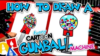 How To Draw A Funny Gumball Machine