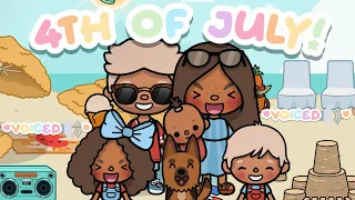 Family 4th Of July Beach Day! 🇺🇸⭐️ || voiced 🔊 || Toca Life World 🌎