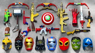 Looking for Different Model Spider Man Action Series Guns & Masks, Infinity Stone, Thor Mjollnir