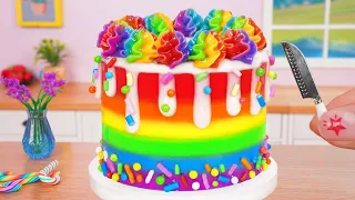 Best of Sweety Rainbow Buttercream Cake 🌈 How To Make Miniature Cute Rainbow Cake 🍥 COA Cakes ❤️