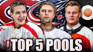 TOP 5 NHL PROSPECT POOLS RANKED (Re: Byron Bader) Post 2023 NHL Draft (Hutson, Fantilli, Michkov)
