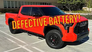 2023 Toyota Tundra TRD Pro Defective Engine Start Battery!