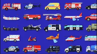 Learn Emergency Vehicles | Police Car, Ambulance, Fire Truck For Kids