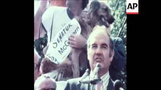 SYND 12-8-72 SENATOR GEORGE MCGOVERN CAMPAIGNING IN NEW YORK