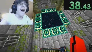 Minecraft 1.16 Speedrun (0:43) [WORLD RECORD] (SUB MINUTE!!)