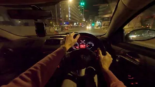 Night drive in an Alfa GT Selespeed. (POV, ASMR)