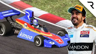 Fernando Alonso’s Sim Racing Debut- Onboard his 1970s F1 Car