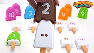 Teach Kids how to Count Numbers with Fun Popsicle Toys and Colorful Puzzle!