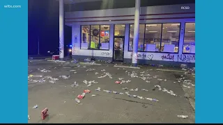 Gas station vandalized after deputies say owner shot and killed 14-year-old boy