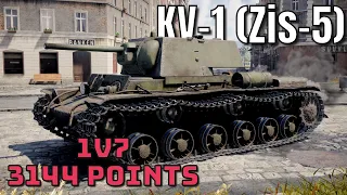 1v7 KV-1 (Zis-5) - Realistic Battles - War Thunder Gameplay [1440p 60FPS]