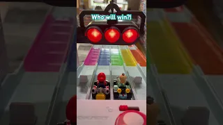 Hot Wheels Super Mariokart Rainbow Road Raceway! Movie GoKart Mario VS Rosalina! Who Will Win?!