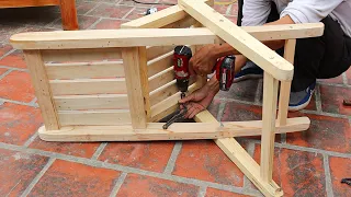 How To Build Smart And Cool Outdoor Wooden Chair // Woodworking Project Cheap From Pallet