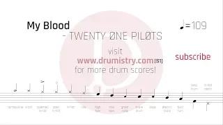 Twenty One Pilots - My Blood[S1] Drum Score