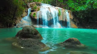 Soothing Headache, Migraine, Pain and Anxiety Relief - Gentle Waterfall, Open Heart Music, Helios 4K