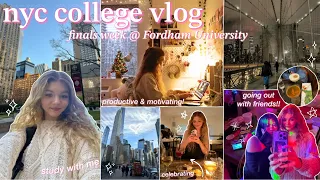 FINALS WEEK IN MY LIFE as a NYC college student @ Fordham Uni ☆｡:* studying, productive, motivating!