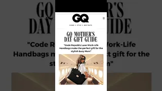 GQ MAGAZINE - Code Republic Designer Laptop Bags for Women featured in GQ Magazine!