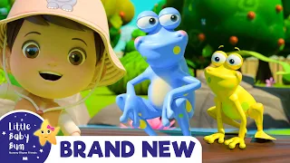 5 Little Speckled Frogs | Nursery Rhymes for Kids - 123s & ABCs