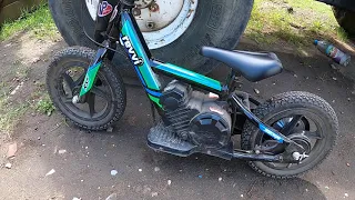 Revvi 12 inch balance bike review / demo, kids riding