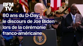 Hommage aux soldats, guerre en Ukraine... le discours de Joe Biden lors des 80 ans du D-Day