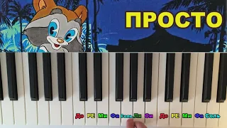 Как играть🦝 Улыбка на пианино😍