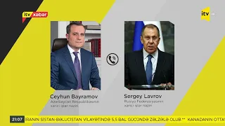 Ceyhun Bayramov ilə Sergey Lavrov arasında telefon danışığı olub