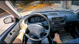 1997 Honda Civic (1.4 i 75 HP) | 0-100 | POV Test Drive #842 Joe Black