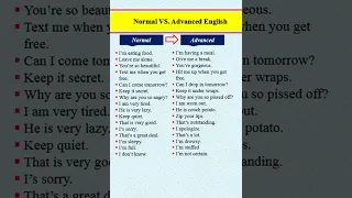 Advanced VS  Normal English in Use #shorts #englishvocabulary #spokenenglish