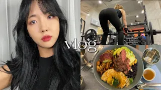 I dyed my hair black! + DIET VLOG (what I eat, how I exercise, body profile in a few weeks)