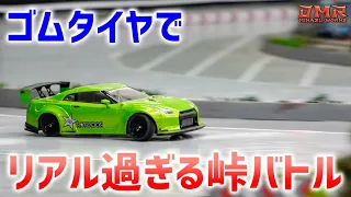 ドリ車にゴムタイヤで峠バトルのテストとリアルなラリー車ターマック❗️【LCRACING】【PTG-2R】