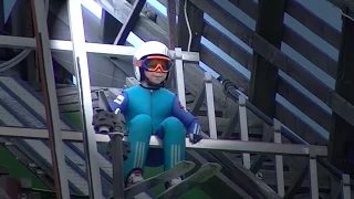 Ski Jump Lahti Finland  Tuomas Kinnunen 10 years old skijumper