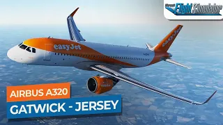 [MSFS] London Gatwick to Jersey (Return) - Airbus A320neo easyJet｜Drawyah
