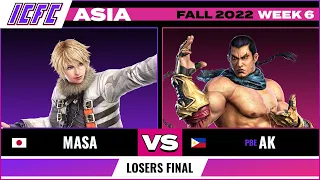 Masa (Leo) vs. AK (Feng/Bryan) Losers Final - ICFC TEKKEN Asia: Fall 2022 Week 6