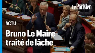 Traité de "lâche" à l'Assemblée, Bruno Le Maire demande des excuses au groupe de Marine Le Pen