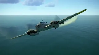 Heinkel He 111 avion allemand s'ecrasse -  War Thunder