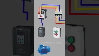 three phase induction motor connection with contactor VFD and 4 pole mcb@electricianhelprj