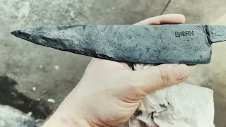 Forging a San Mai  Chef Knife With Integral Bolster